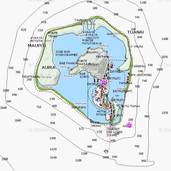 carte marine maupiti