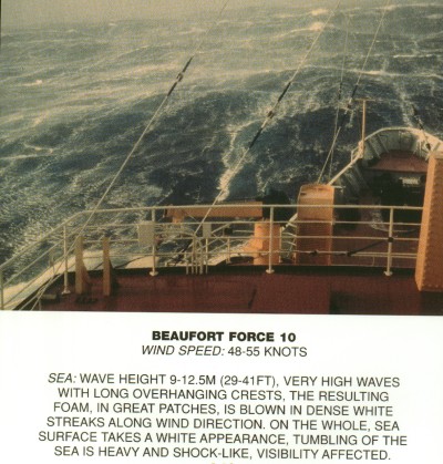 Mer avec vent 10 Beaufort