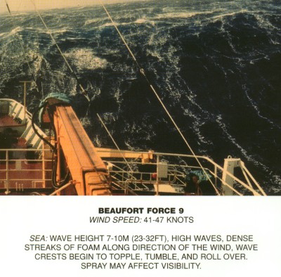 Mer avec vent 9 Beaufort